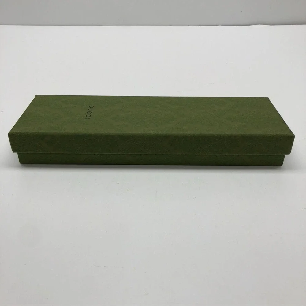 Authentic Gucci Gift Box Green Empty Storage Rectangle Small 3.5x10.5x1.5